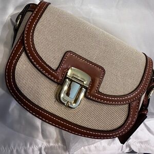 Mini Two Tone Flap Saddle Bag
